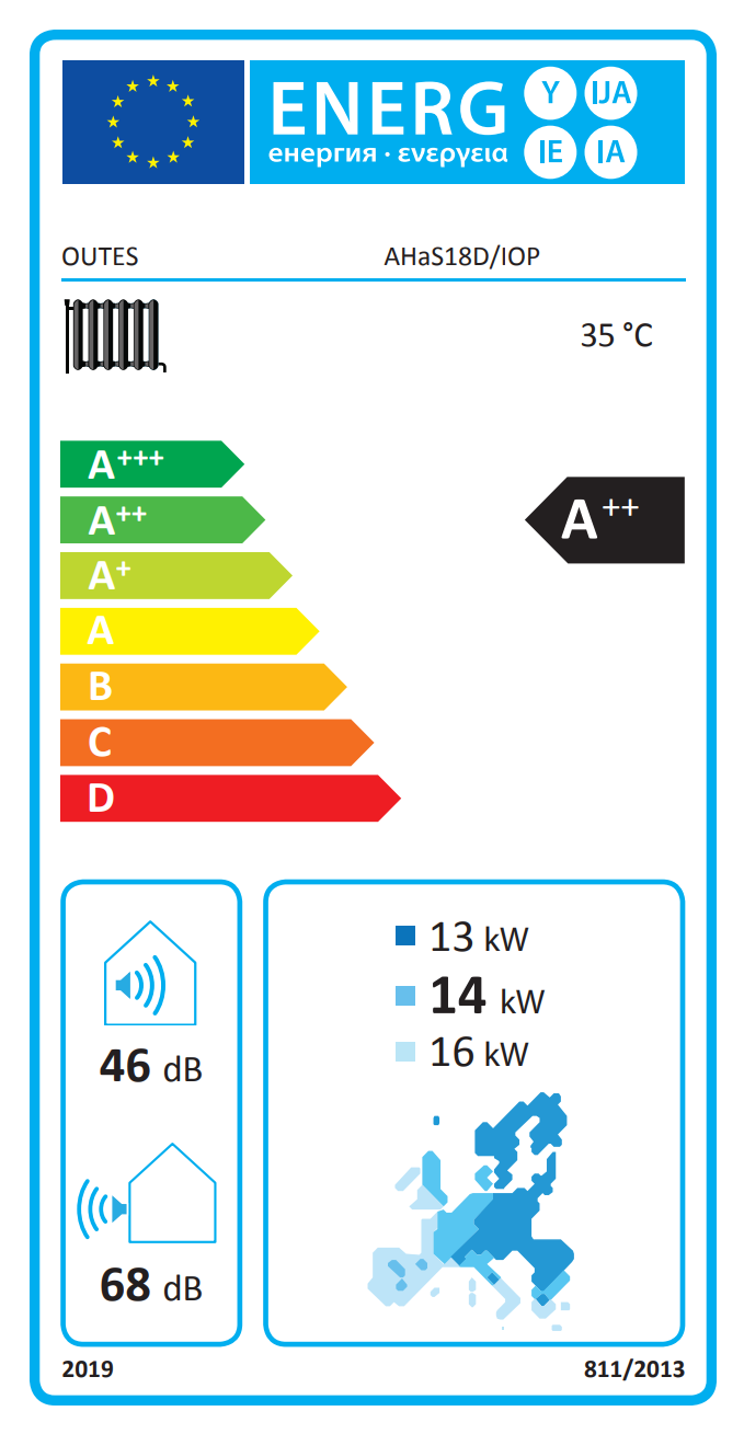 A Inverter Label 18kw Monoblock Erp A++ Energy Label Dc Inverter R410a 12v Air ...