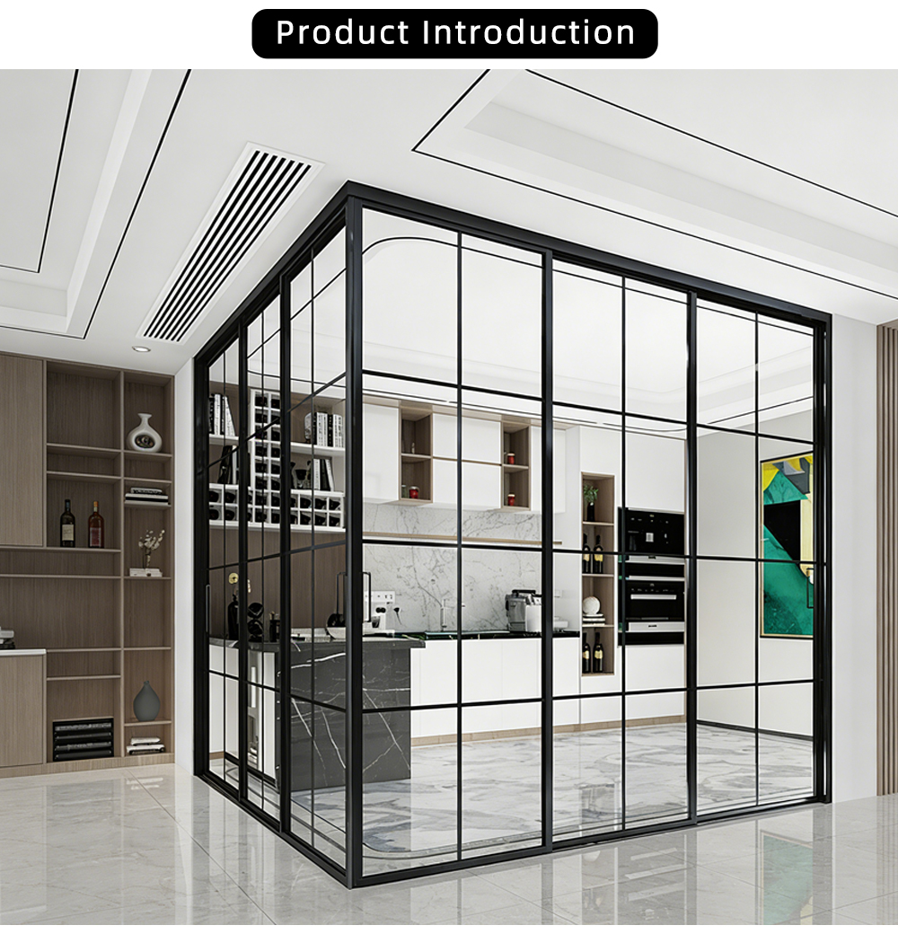 Modern Grid Glass Room Divider YJ-R009 X