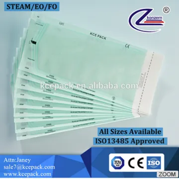 Paper+plastic medical sterilization pouch