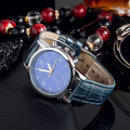 Lederen Leisure Quartz Battery Watch gemaakt in China Gold (lijnwerk)