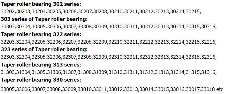 Other Hub Auto Bearing Series