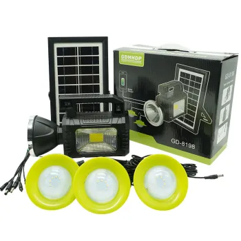 Portable Mini Solar Power Lighting Kit with 3 LED Bulbs