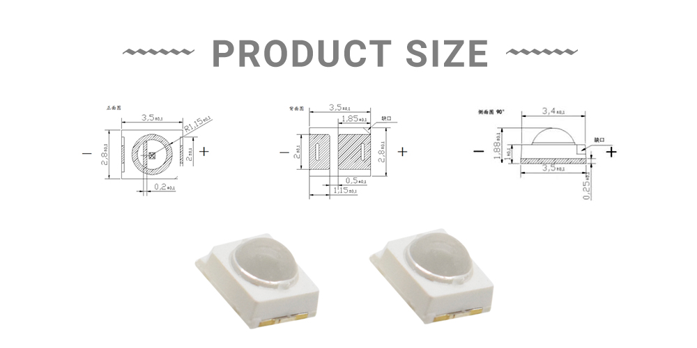 2835 SMD IR LED 730nm detail