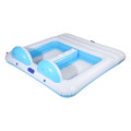 Three person square net inflatable floating island