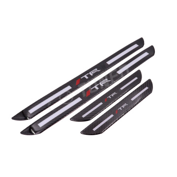 JDM Racing Carbon Fiber Black Door Sill Cover Protector