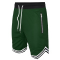 Shorts de entrenamiento atlético para hombre con bolsillo con cremallera