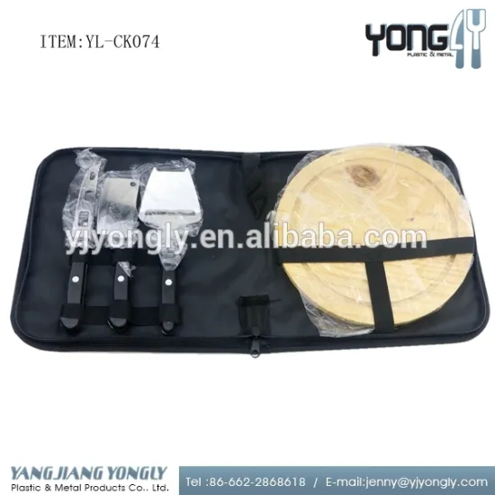 Deluxe With storage pouch Cheese Serving Set - Board with 3 Cheese Knife