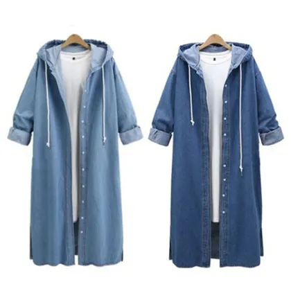 2023 Oversized Long Denim Jacket: Customized Women's Denim Jackets