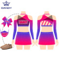 Gwisg Cheerleader Merched Ffasiwn Rhinestones o'r Ansawdd Uchaf