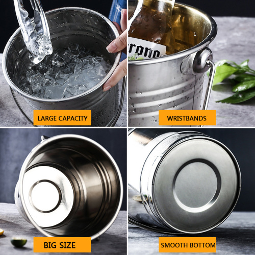 304s Ice Bucket 3L Metal Processing Penebalan