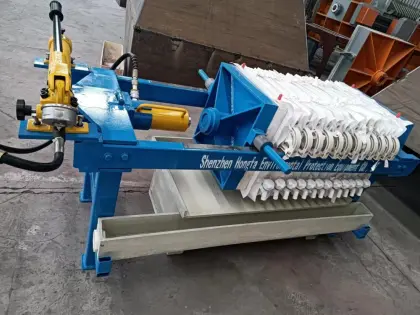 Chemical sewage treatment filter press