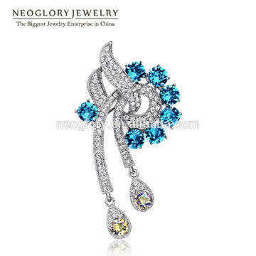 Neoglory Auden Rhinestone Fashion Brooch Type Jewelry for Women Alloy Platinum Plated Charm Accessories 2016 New