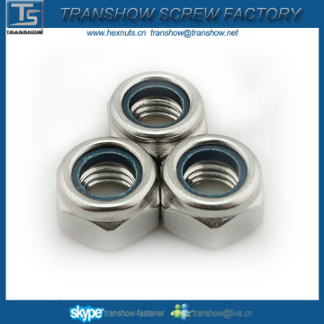 DIN985 M8 nylon insert lock nut stainless steel 304