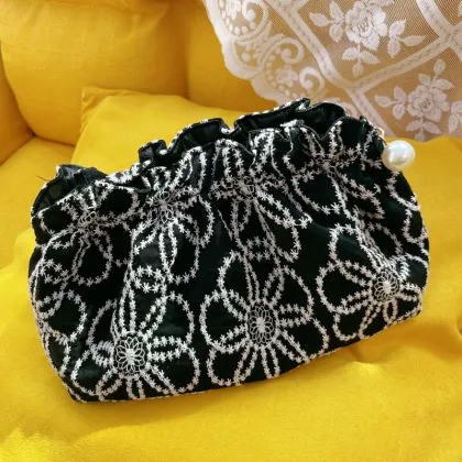 Fashion lace embroidery evening clutch bags for women lady bags evening purses