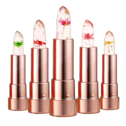 High Quality Vegan Formula Fruit Flavor Color Change Flower Lip Balm