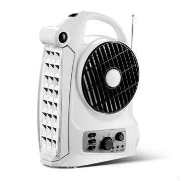 Emergency Solar Fan 6V: Camping Fan with Radio and Light
