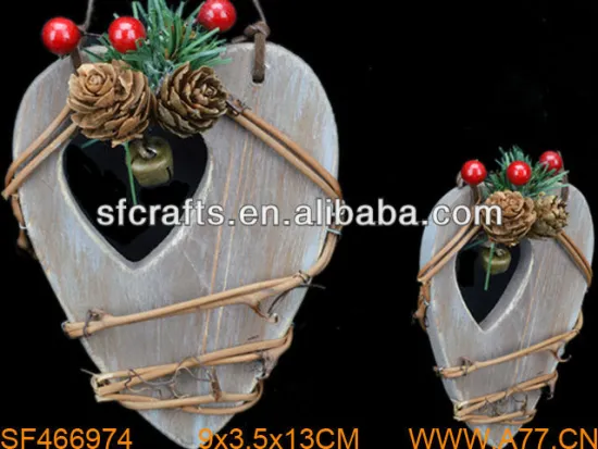 new Christmas wooden pine cone hanging ornament manufacturer