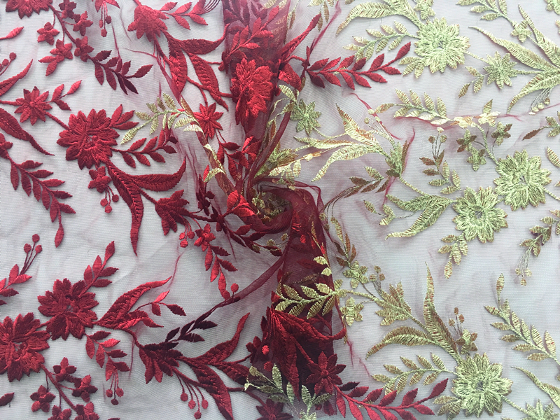 Flower Embroidery Fabric