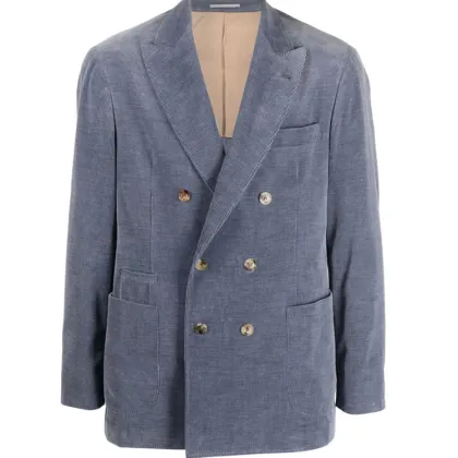 OEM Tailor Made Double Breasted groom wear wedding suit Men's Corduroy Suits for men