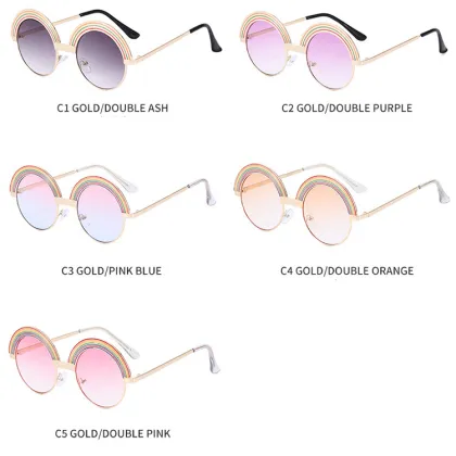Rainbow Kids Girl Glasses For Summer