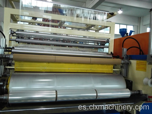 Película de Sstretch fabricación de maquinaria de tres capas