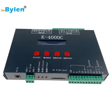 K-4000C Addressable LED Strip Controller with SD Card - DC5-24V 2048 Pixels DMX 512