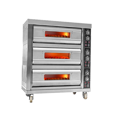 6-Tray Gas and Electric Commercial 3 Deck Ovens for Sale