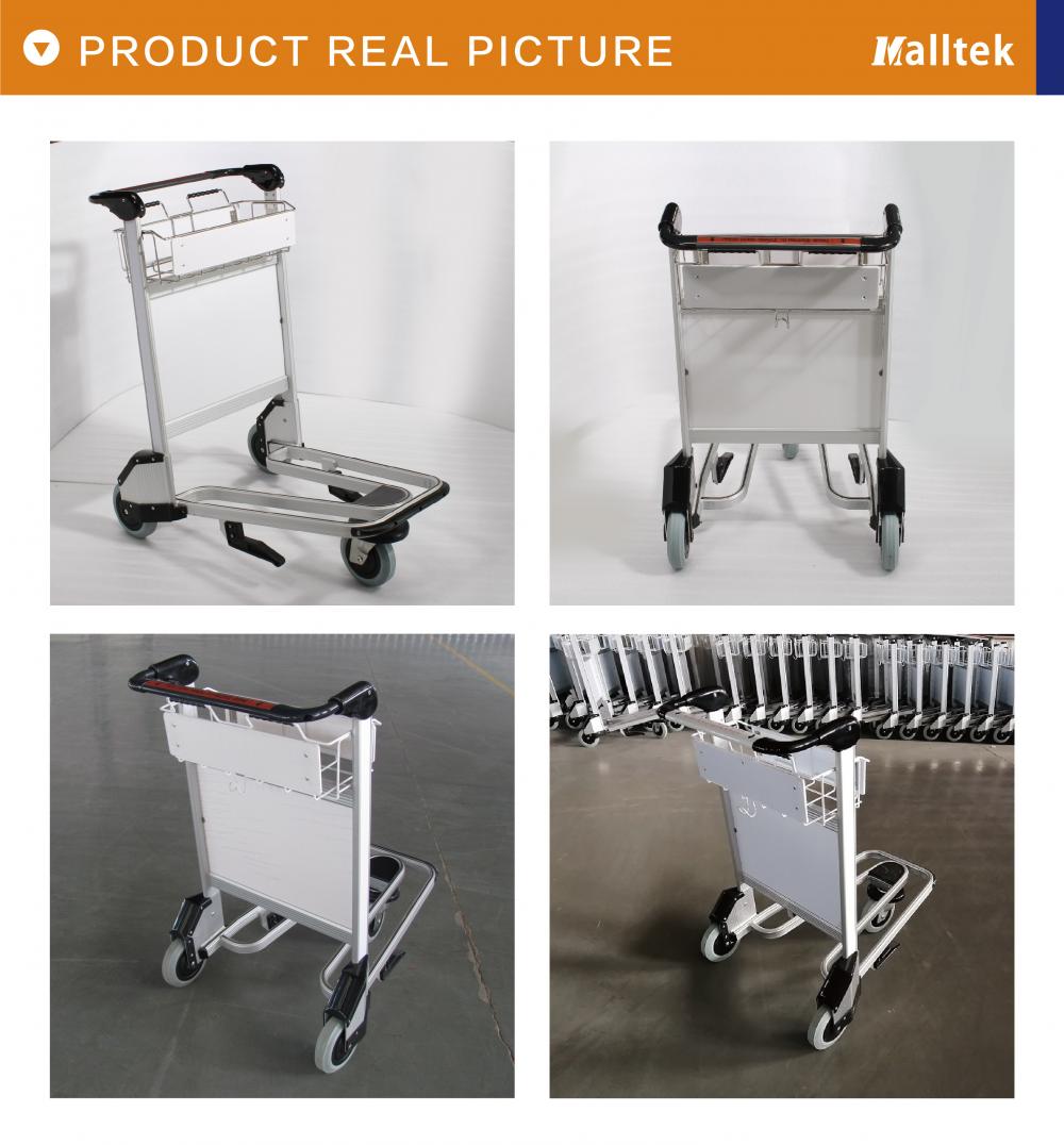 High quality 3 wheels aluminum alloy airport luggage cart