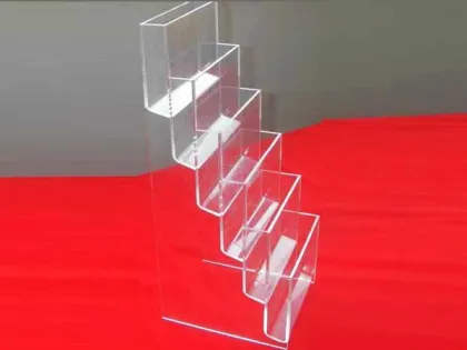 Plastic pocke perspex magazine display stand