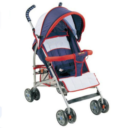 Red Rear Wheel Deluxe Buggy Baby Strollers / Lightweight Baby Stroller