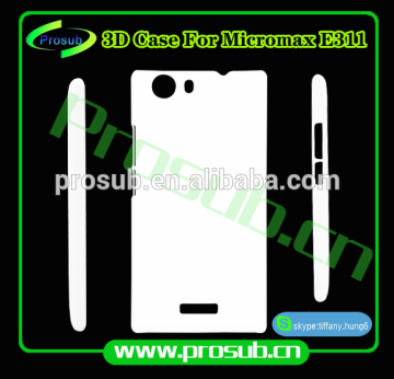 3d sublimation diy blank cell phone case cover skin for SFP- Micromax Canvas Nitro E311