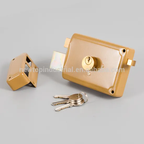 Night Latch Brass Deadbolt Antique Rim Door Lock With Keys