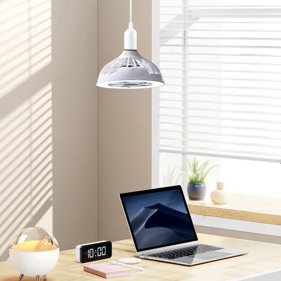 Minimalist Energy-Saving LED Fan Light with Anti-Vibration Motor and 12W E27 Compatibility