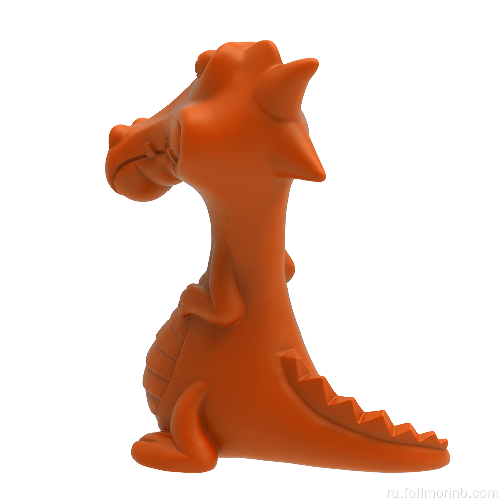 Интерактивные игрушки для собак с писком в форме динозавра из натурального каучука