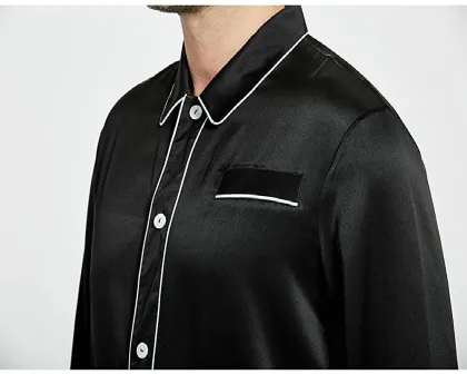 Men's Pajamas Pants Sets Silk 19 Momme Sleepwear