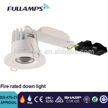 FR1140W 12W COB LED Fire rated downlight high quality IP65,meet UK standard