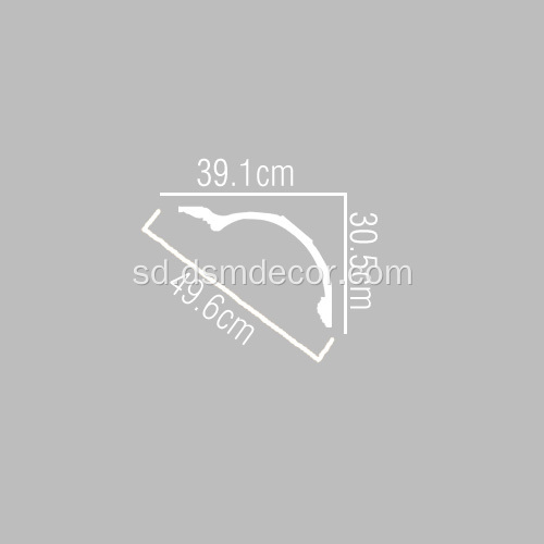 وڏي سائيز Polyurethane آرائشي تاج Moldings