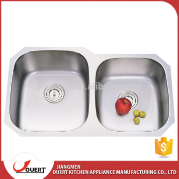 Factory Price New Style SUS304 or 201 Stainless Steel Double Prison Sink in Kitchen