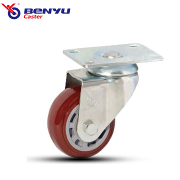 4" Medium-Duty Swivel Plate PU Castor Wheels