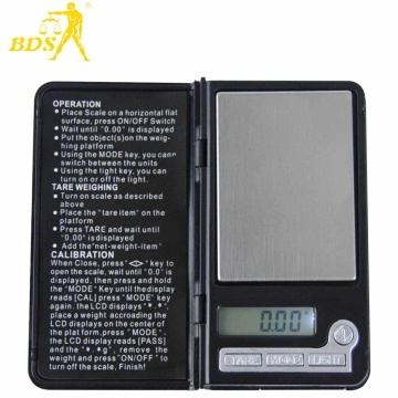 100/200/500g Mini Digital Pocket Scale Used for Tea, Jewelry, Pill, Food  Weighing (BRS-PS03) - China Pocket Scales, Square Pocket Scale