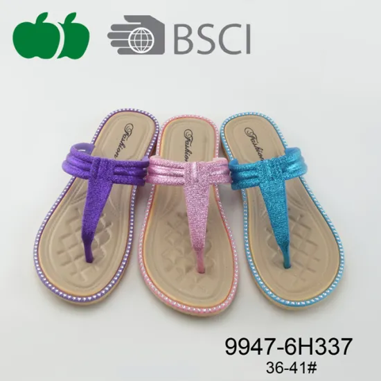 Fancy Flat Ladies Plastic Slippers