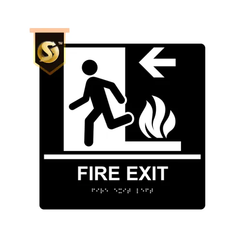 Custom Bathroom Sign Board Exit Braille Sign, High Quality Custom