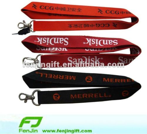 jacquard woven logo lanyard