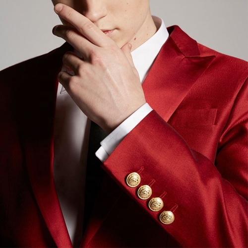 Resplendent Red Suit for Grooms at Formal Parties