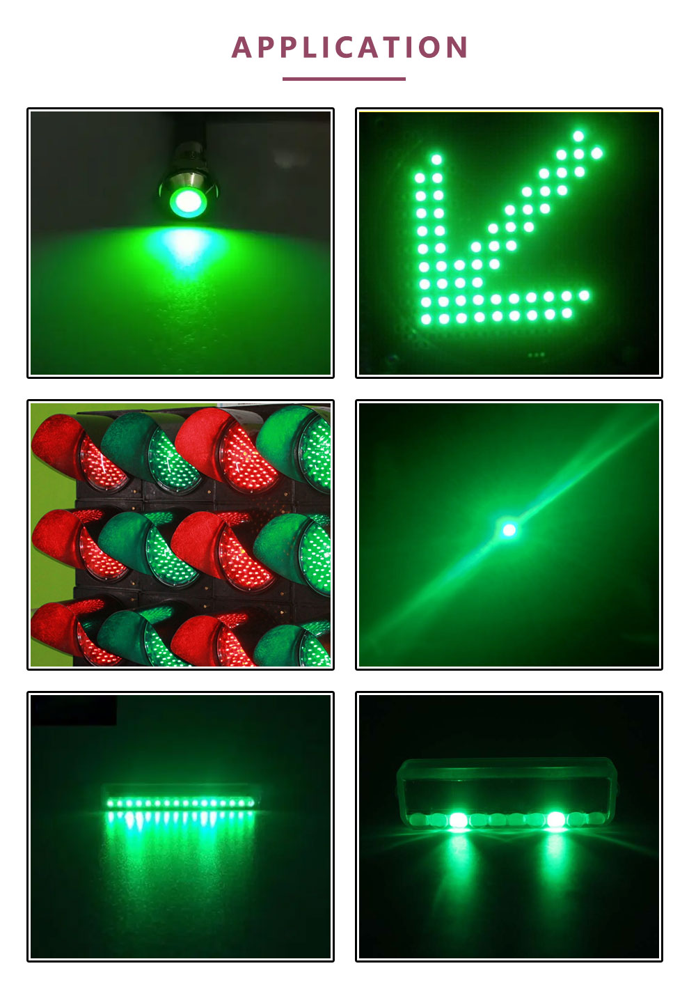 Green through-hole LED SMD LED application