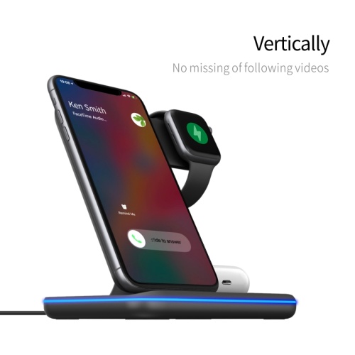 Nuova versione 3 in 1 stand di caricabatterie wireless