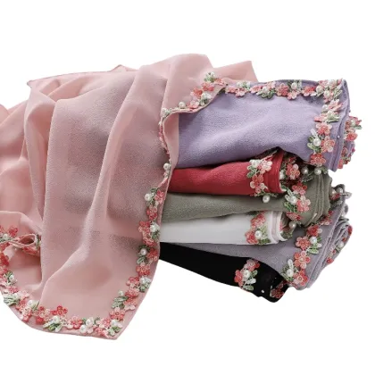 ODM Handmade Islamic Chiffon Hijab for Promotional Use