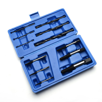 12-Piece Screw Extractor and Drilling Bit Set: Including Tap and Die Tools for Removing Broken Bolts and Screws