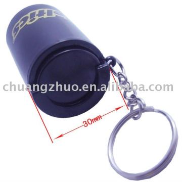 Plastic cheap euro money coin holder with key chain
