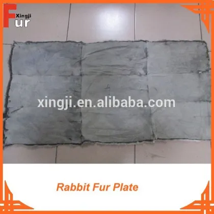 Sheared & Leopard Printed Rabbit Fur Plate